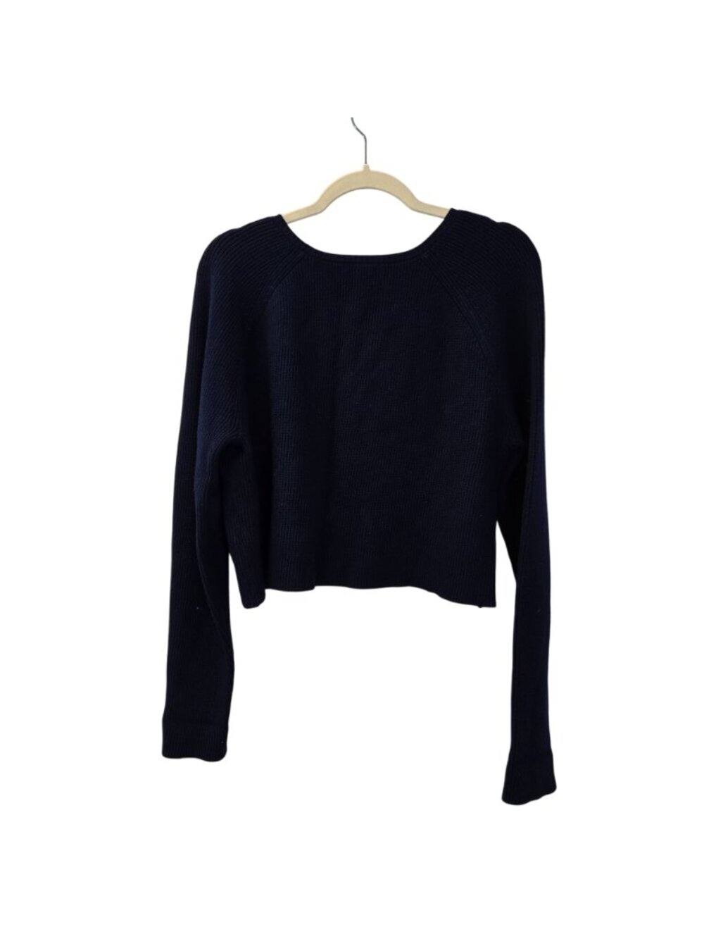 White House Black Market Viscose Blend Ribbed Crop Sweater Size XL - Picture 2 of 5
